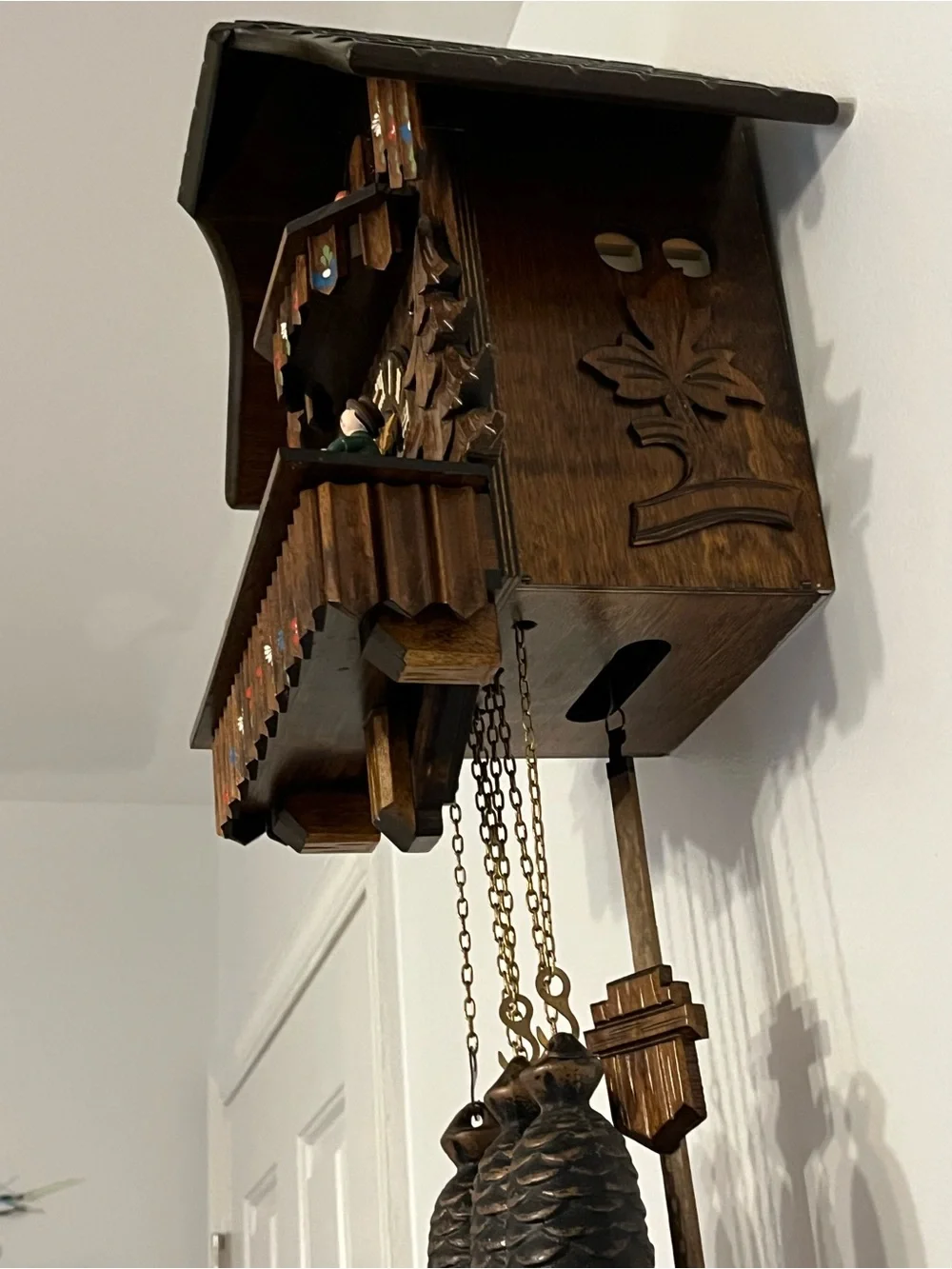 Cuendet Swiss Musical Black Forest Chalet Cuckoo Clock - Great Condition